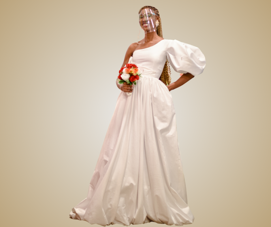 Single Shoulder Wedding Dress