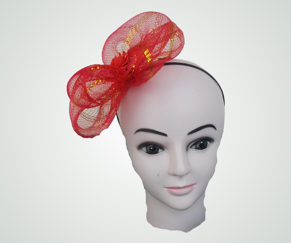 Spiral Web Fascinators Red Hats