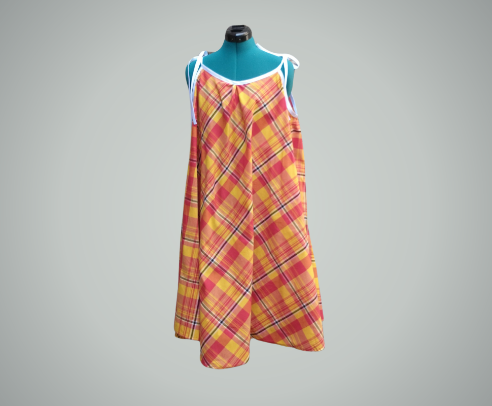 Madras String Dress dress