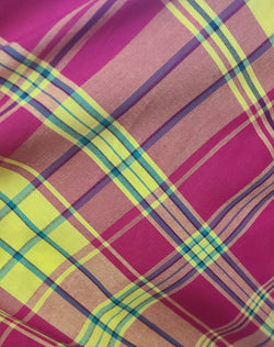 Pink Madras Bolero S / Yellow N Red Madras Bolero