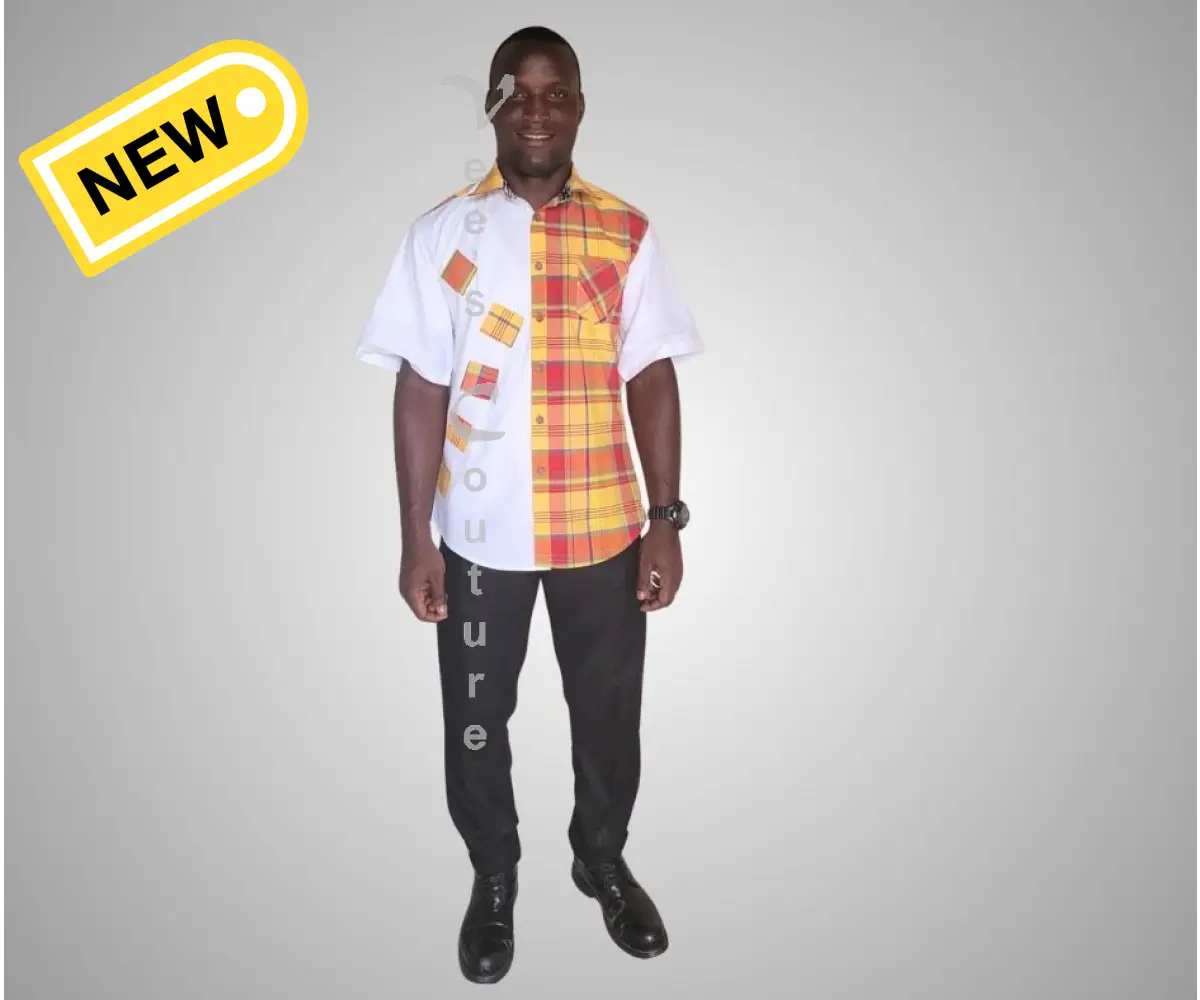 Chroma Madras Patch - white MEN’S SHIRT