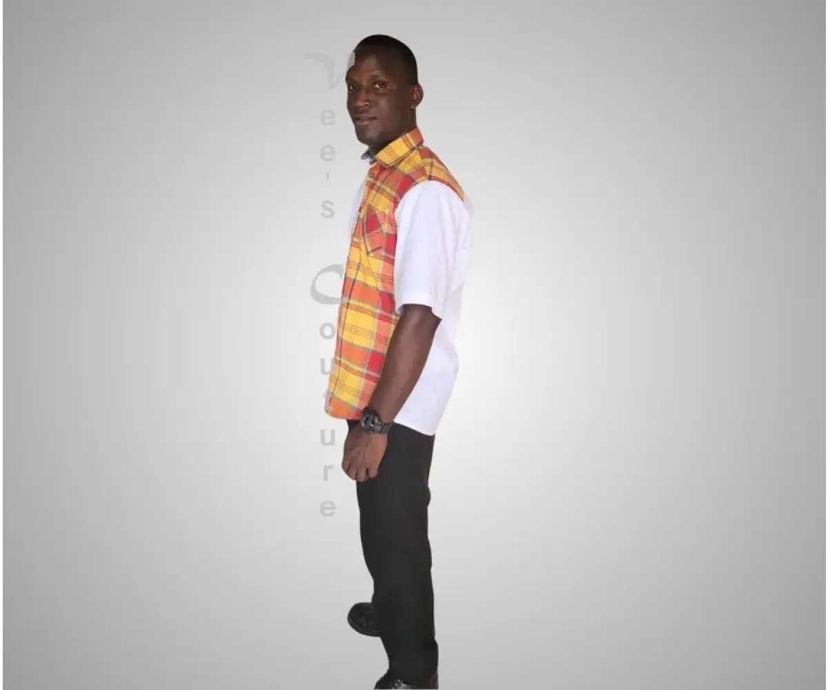 Chroma Madras Patch - white MEN’S SHIRT