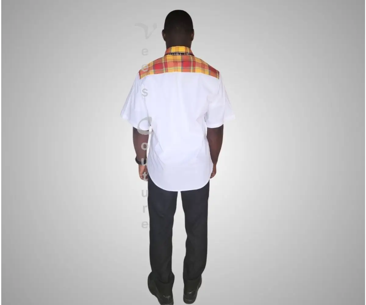 Chroma Madras Patch - white MEN’S SHIRT