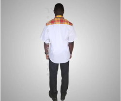 Chroma Madras Patch - white MEN’S SHIRT