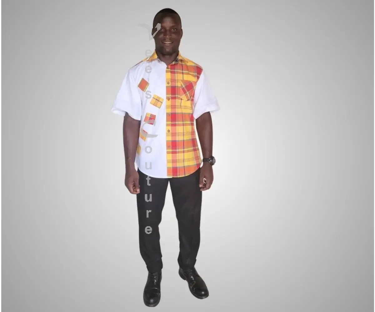 Chroma Madras Patch - white MEN’S SHIRT