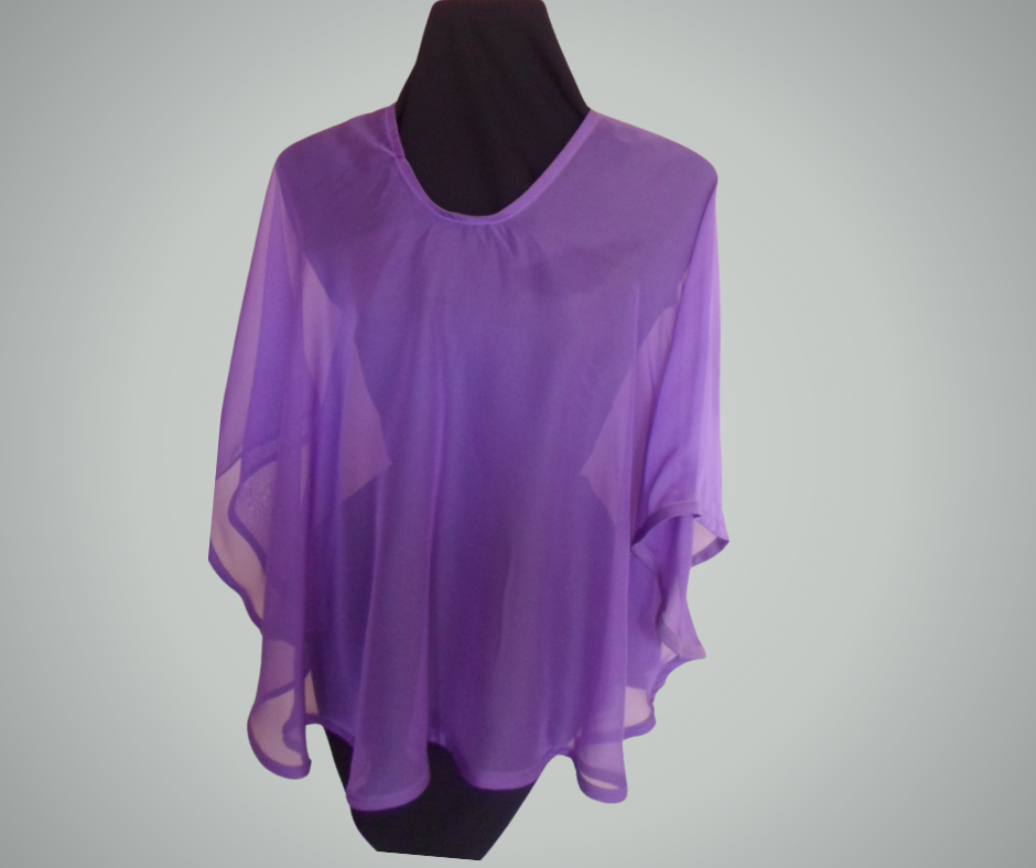 Full Size Poncho Purple Dress