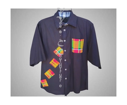Madras Patchwork Button-Down MEN’S SHIRT