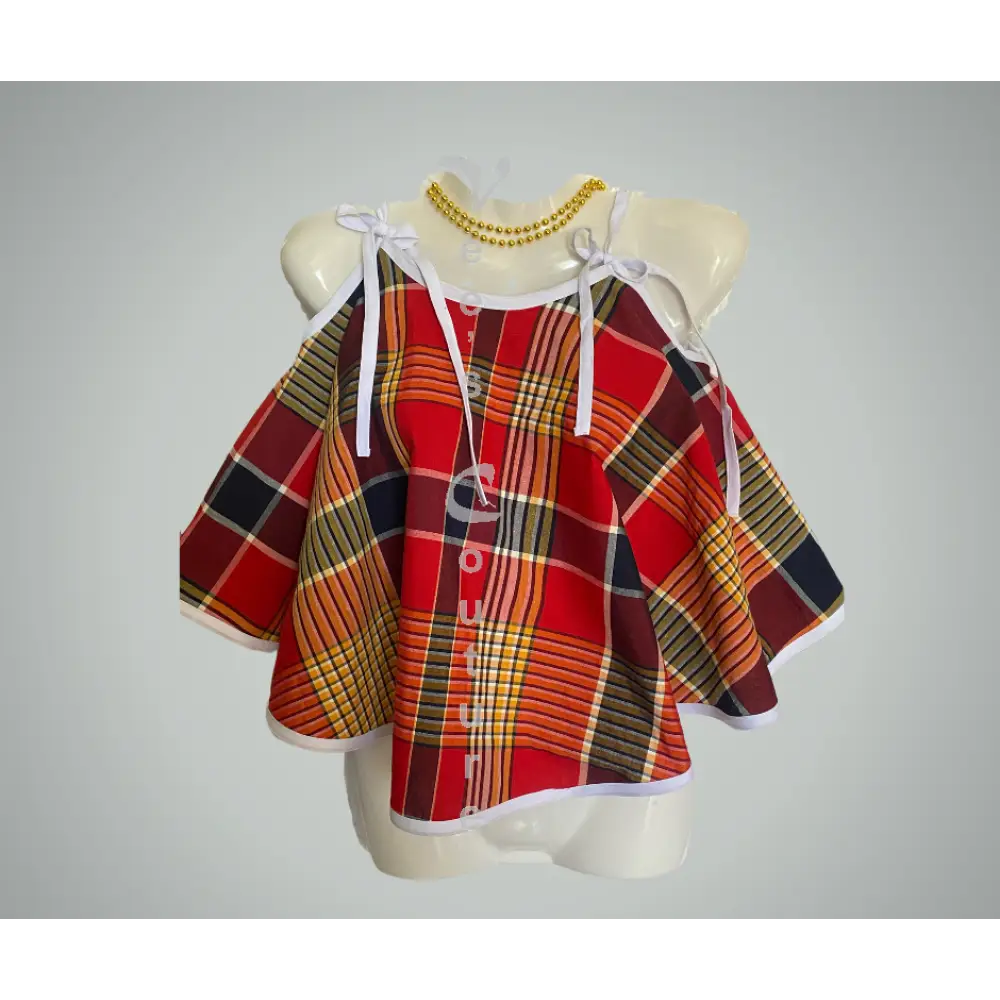 Madras String Tops Cherry Kisses / OSFM top