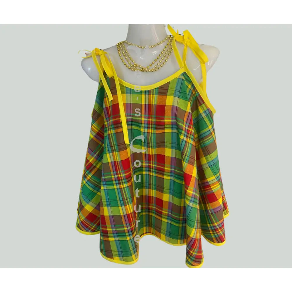 Madras String Tops Island Spice / OSFM top