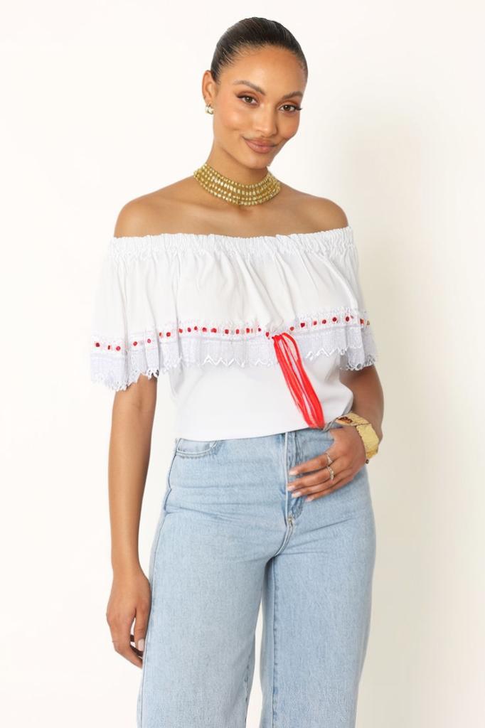 Happy Heart Off Shoulder Blouse