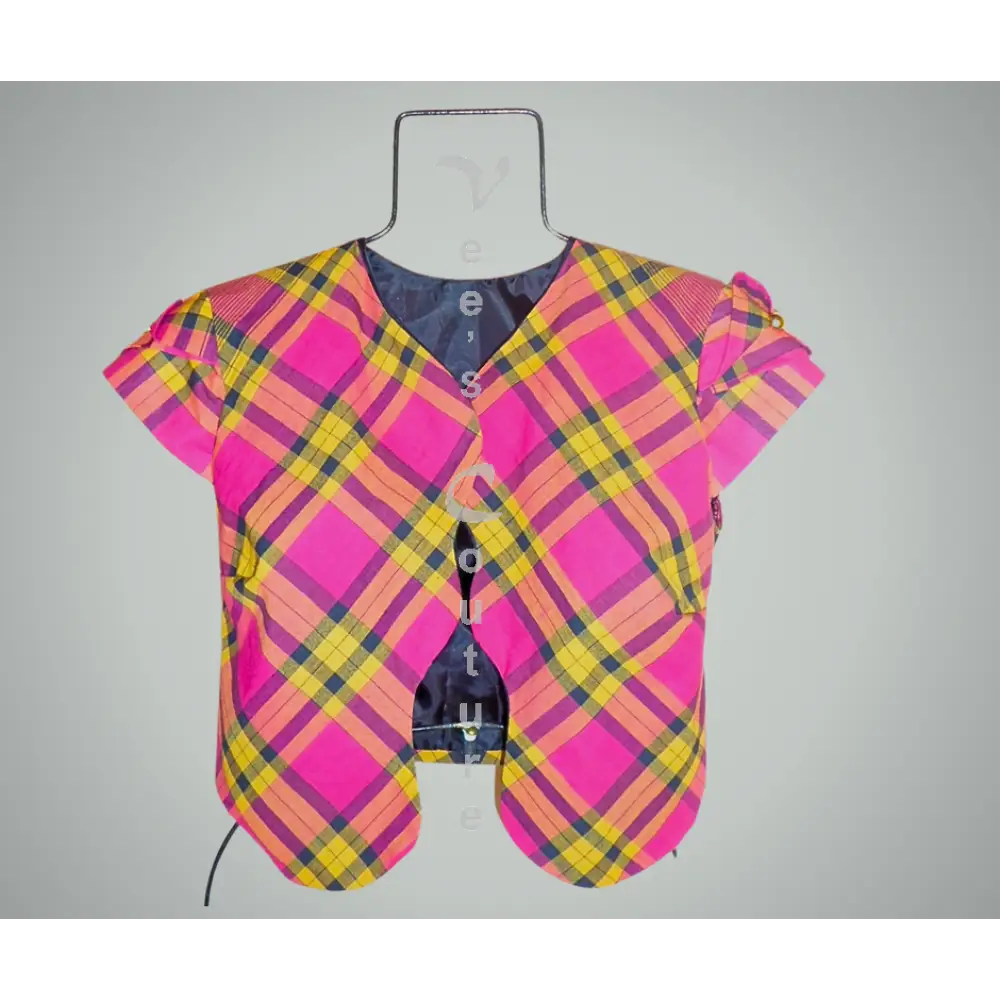 Pink Madras Bolero Bolero