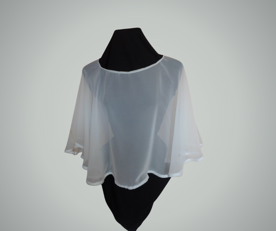 Half Size Ponchos White Top