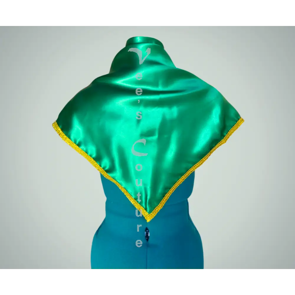 Traditional Foula with Trimming Forest Green foula