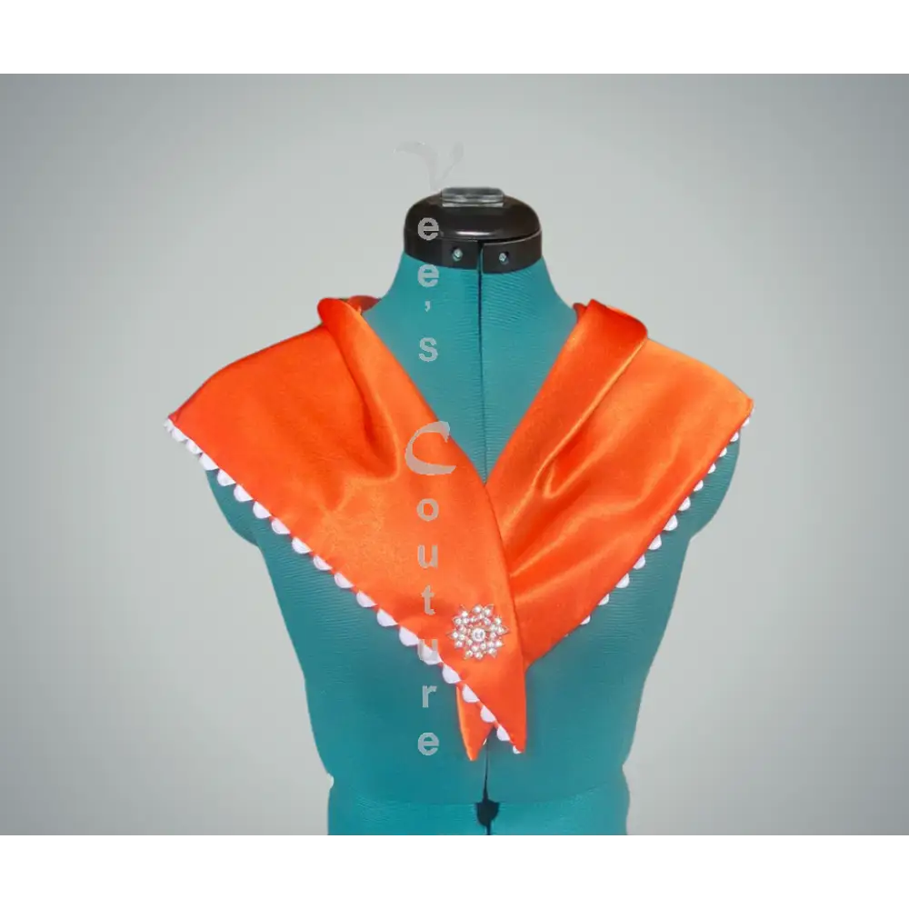 Traditional Foula With Trimming Orange Foula