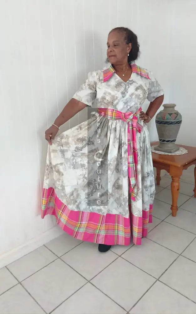 Vee's Creole Gathered Dress – Royal Globe Inc.