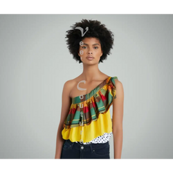 Vee’s Layered Top - Creole Melange 2020 Top With Yellow Coton Blouse